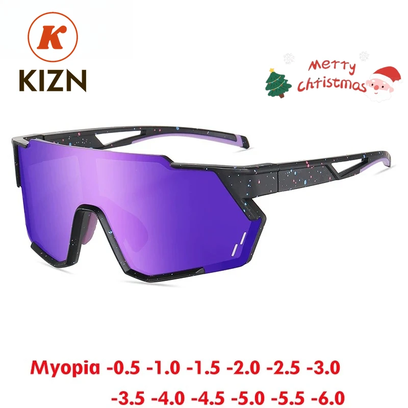 KIZN 편광 스포츠 야외 근시 선글라스 2025 새로운 TR90 프레임 남성 여성 안경 하이킹 처방 고글 -0.50 ~ -10