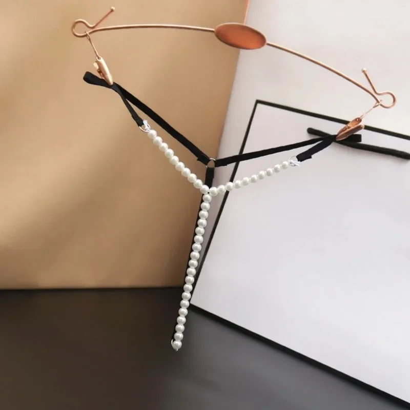 Sexy Perle Perlen Unterwäsche Für Frauen Niedrige Taille T-förmigen Ouvert G-String Plus Größe Sexy Erotische Dessous Heiße Frauen Unterhosen