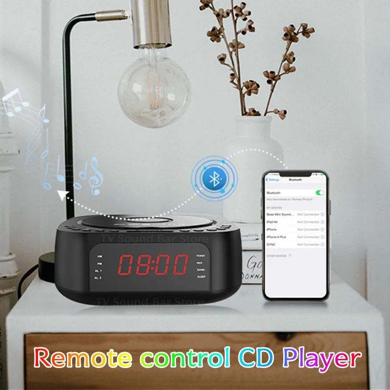 

Новейший CD-плеер, встроенные FM-радиоприемники, двойной будильник, HIFI, стерео Bluetooth-динамик с дистанционным управлением, домашний CD-плеер