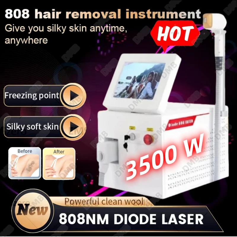 

3wavelength 808nm Diode Newest Portable Laser Hair Removal Machine Cooling Head Painless Laser Epilator Face Body Hair Removal