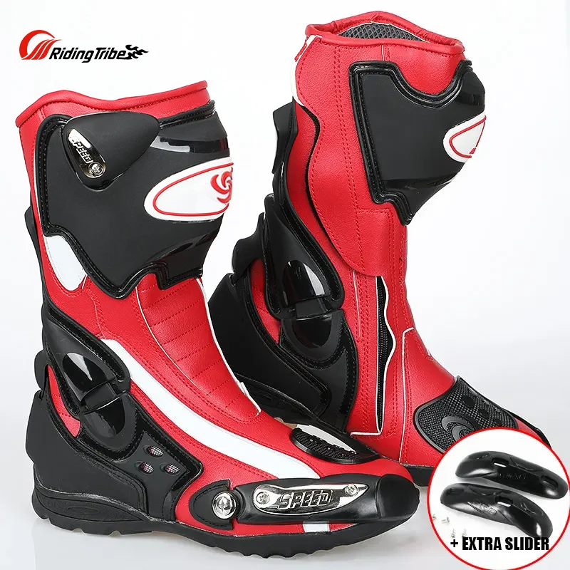 本/CD/DVD Riding Tribe SPORTBIKE RACE BOOTS Riding Tribe Men Motorcycle Boots Moto Racing Motocross Off-Road