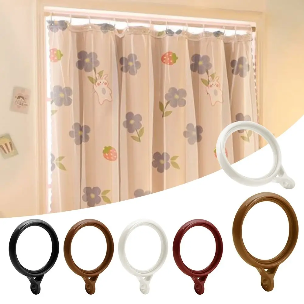 Mute Curtain Rings Curtain Accessories Solid Color Plastic Roman Rod Clip Fixed Shower Curtains Rods Accessories