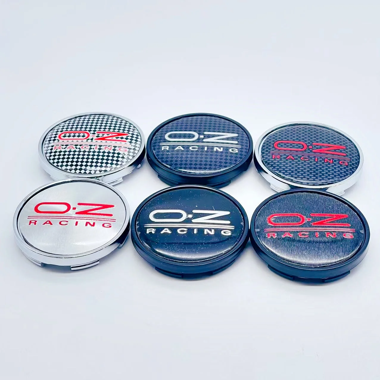 4 Piezas de Emblemas 3D de 63 mm para Autos OZ, Tapas Centrales para Ruedas, para Insignias OZ de 56 mm, Calcomanías, Accesorios de Estilo