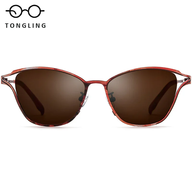 

High-Quality New Fashionable Men Color Pure Titanium Cat-Eye and Women Personalized and Fashionable Driving Polarized Sunglasses