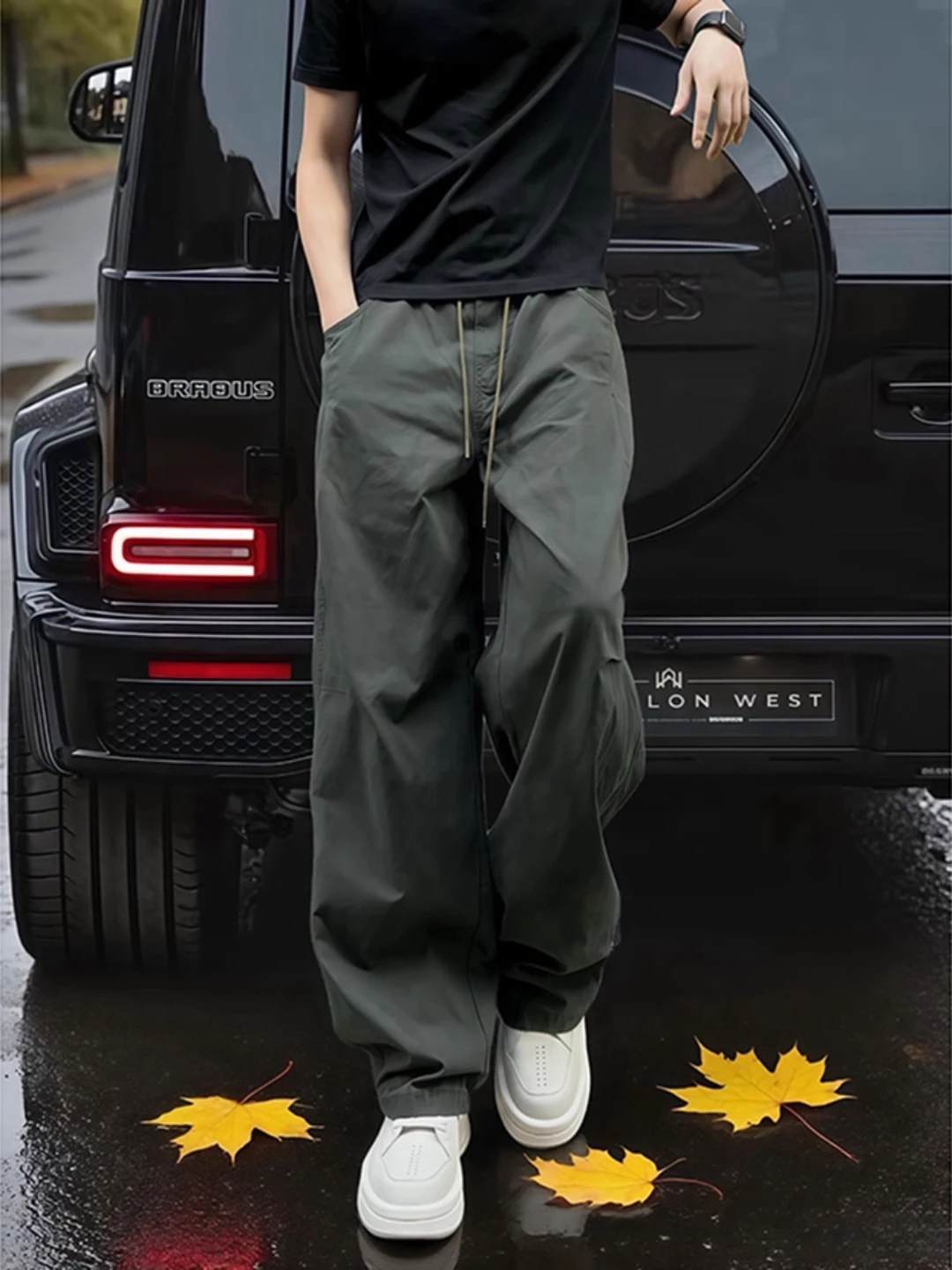 

Мужские осенние джинсы в стиле милитари: деконструированные рабочие брюки-карго, американские свободные прямые широкие джинсы-парашютчики