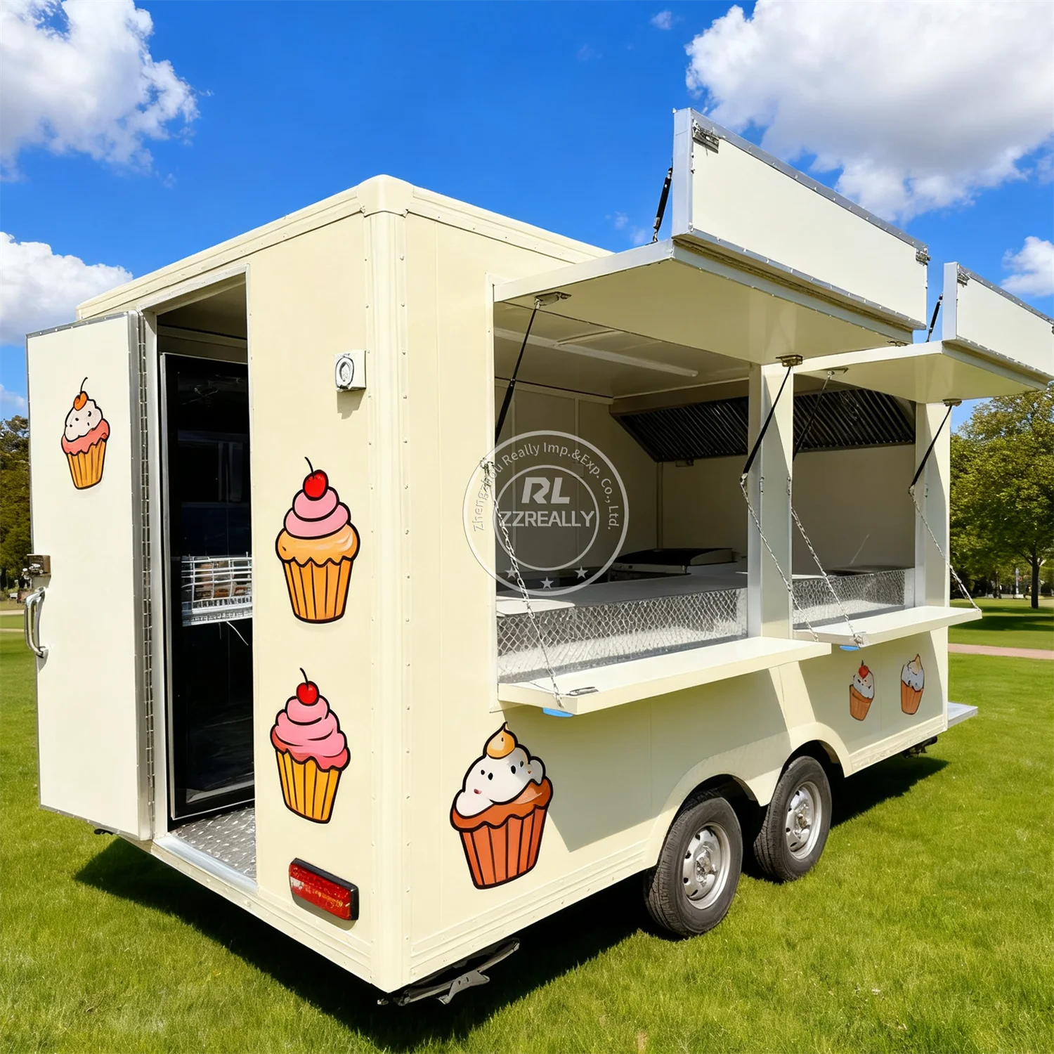 

Concession Food Trailer Street Ice Cream Pizza BBQ Truck Catering Trailer Custom Mobile Food Truck With Full Kitchen