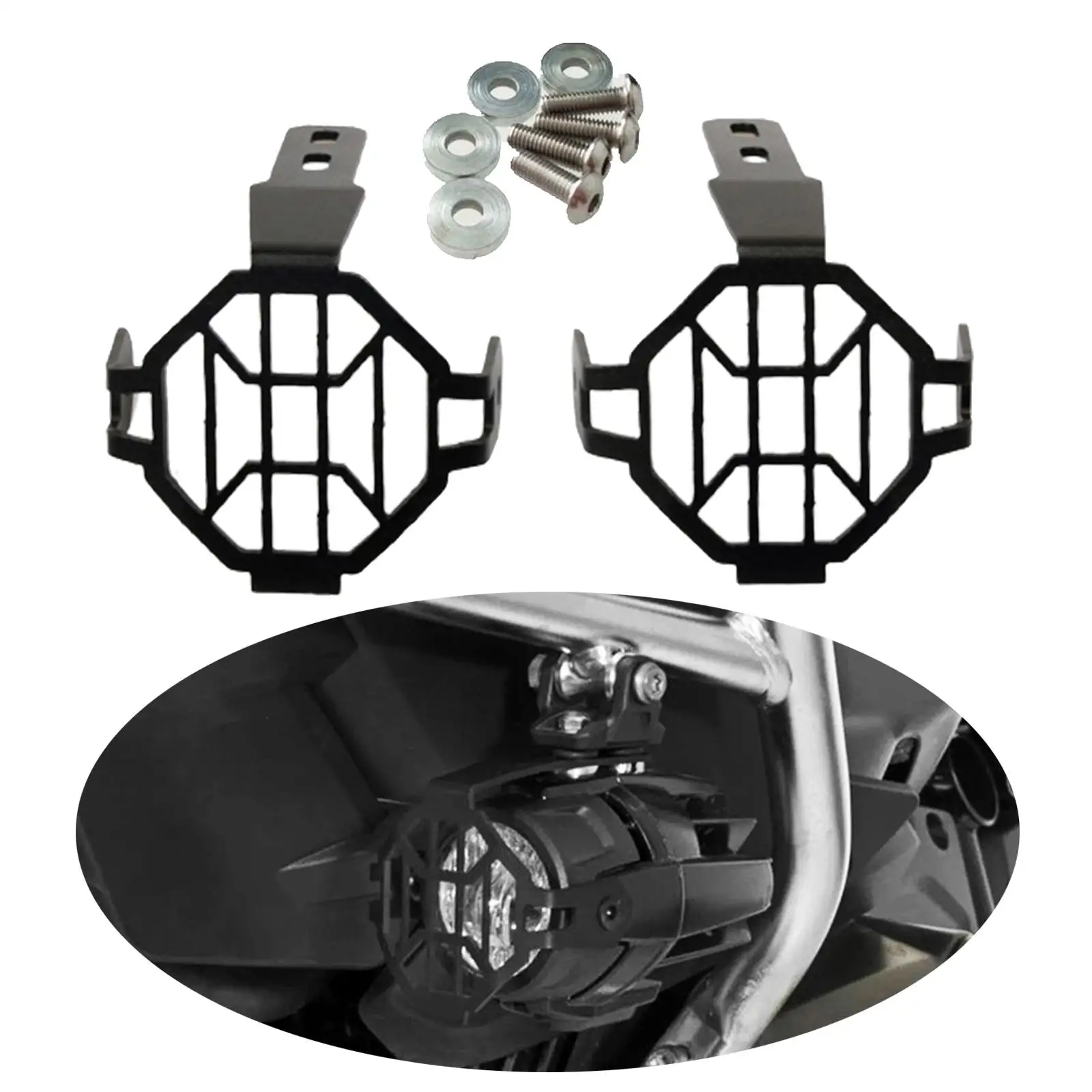 1pair Motorcycle Fog Lights Foglights Lamp Protector Cover for ADV
