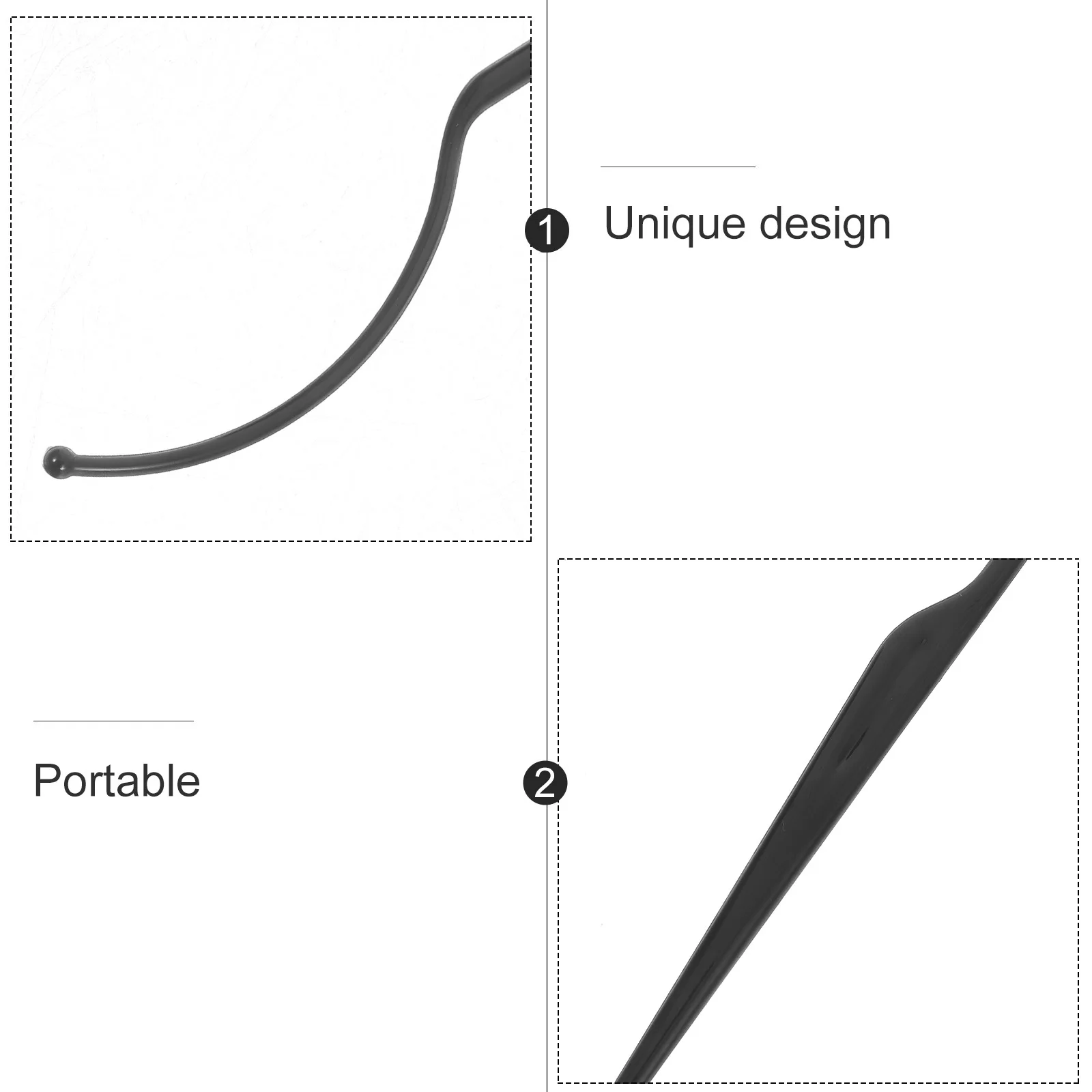 6Pcs Eyelash Wearing Tool Adjustable Curve Display Rack Durable Plastic for Salon Accessories Makeup Lovers Black Transparent