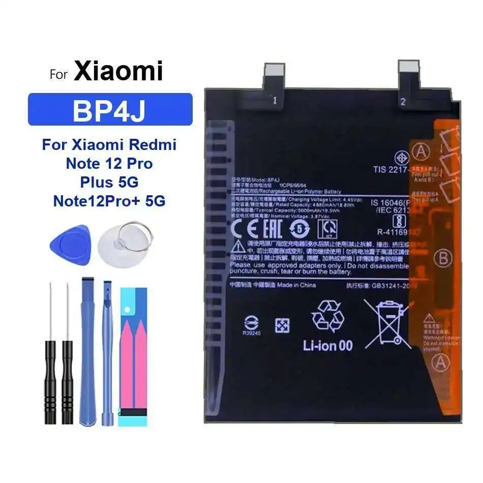 

Mobile Phone Battery 5000Mah For Xiaomi Redmi Note 12 Pro Plus 5G Note12pro+ BP4J High Performance