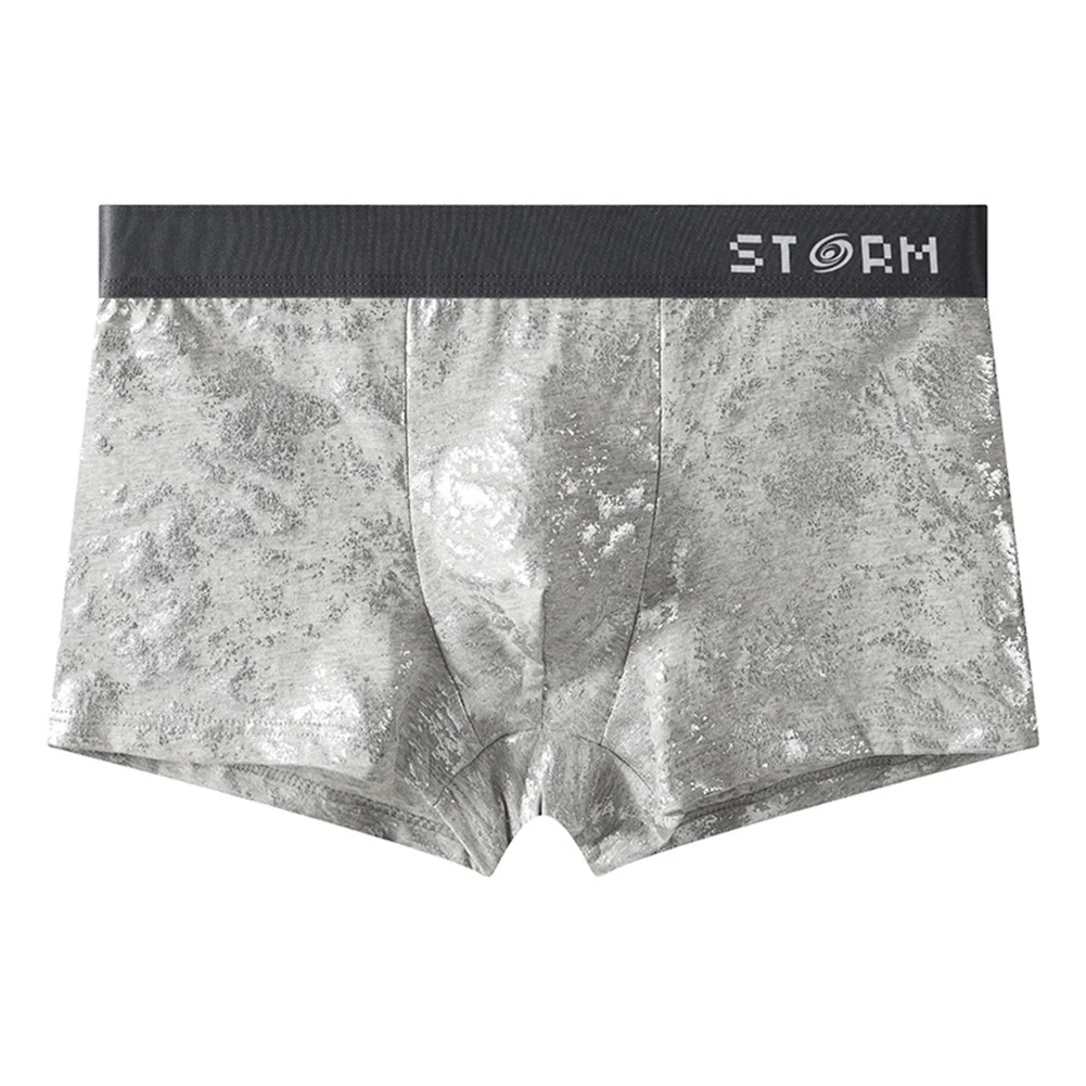 الرجال القطن لامعة ملابس داخلية منقوشة سراويل بوكسر لينة تنفس جذوع ملابس خاصة مثير مطبوعة السروال مثير تنفس السراويل