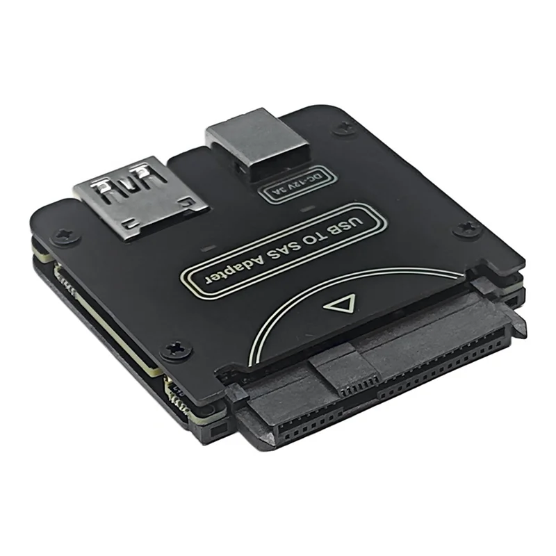 AT82-Raid 5Gbps USB To SFF-8482 SAS 29Pin Adapter Hard Disk Drive Converter For HDD/SSD With Chipset And Power Port