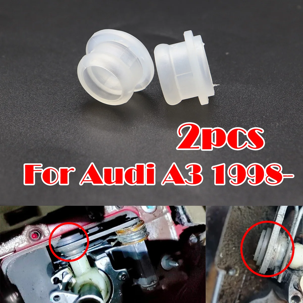 

2Pcs For Audi A3 1998 - Manual Gear Shift Lever Cable Bushing Repair Kit Gearbox Selector End Linkage Rubber Sleeve Pad Apron