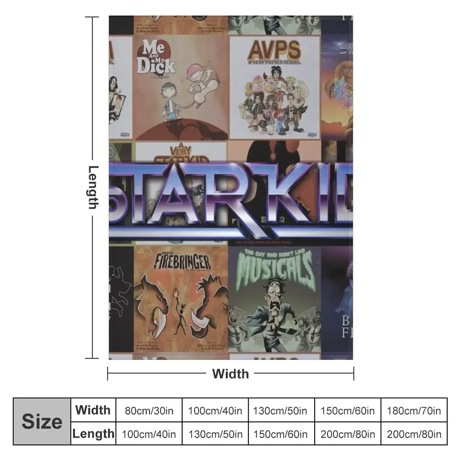 Starkid All Shows Logo Throw Blanket Sofa Throw Multi-Purpose halloween Large Decorative Beds Soft Beds Blankets