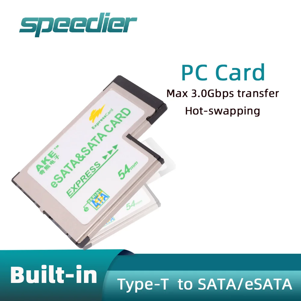 

NECXG 54mm T-shaped Express To SATA/ESATA JMB Chip with Built-in Non Exposed Short Card for Laptop Interface Device 3.0Gbps