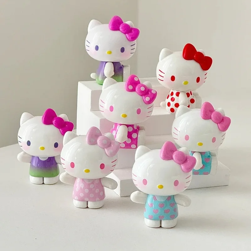 Sanrio Hello Kitty Summer Rainbow Candy Series Blind Bag Blind Box Cute Mini Figurine Desktop Decor Collectible Gift For Women view 3
