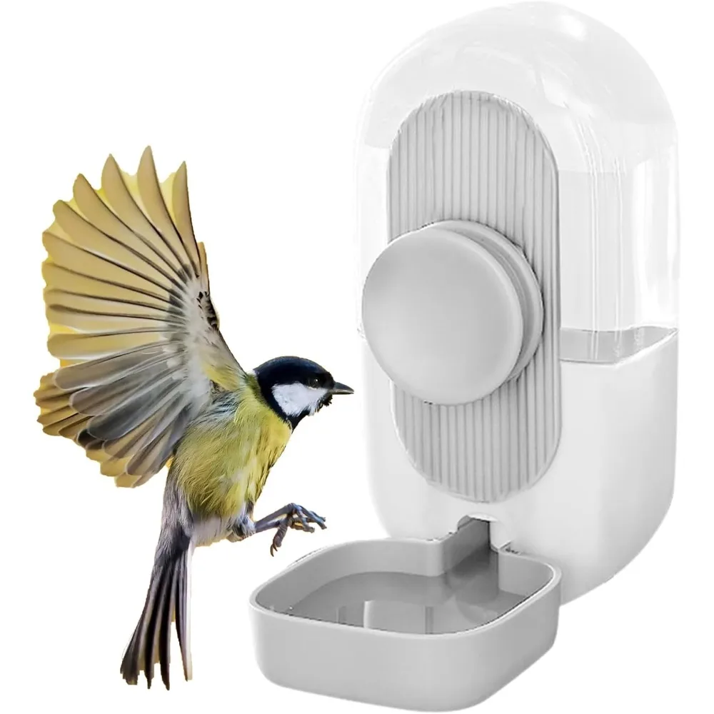 

Hanging Bird Cage Feeders And Waterers Clear Automatic Feeding & Hydration Parrot Food Dispenser Cage Accessories