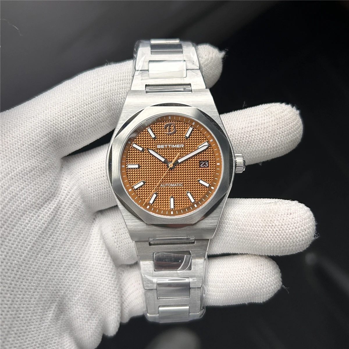 2024 BETTIMER Casual Retro Men Mechanical Watch PT5000 Sapphire Glass 100M Waterproof BGW-9 Luminous Wristwatches reloj hombre