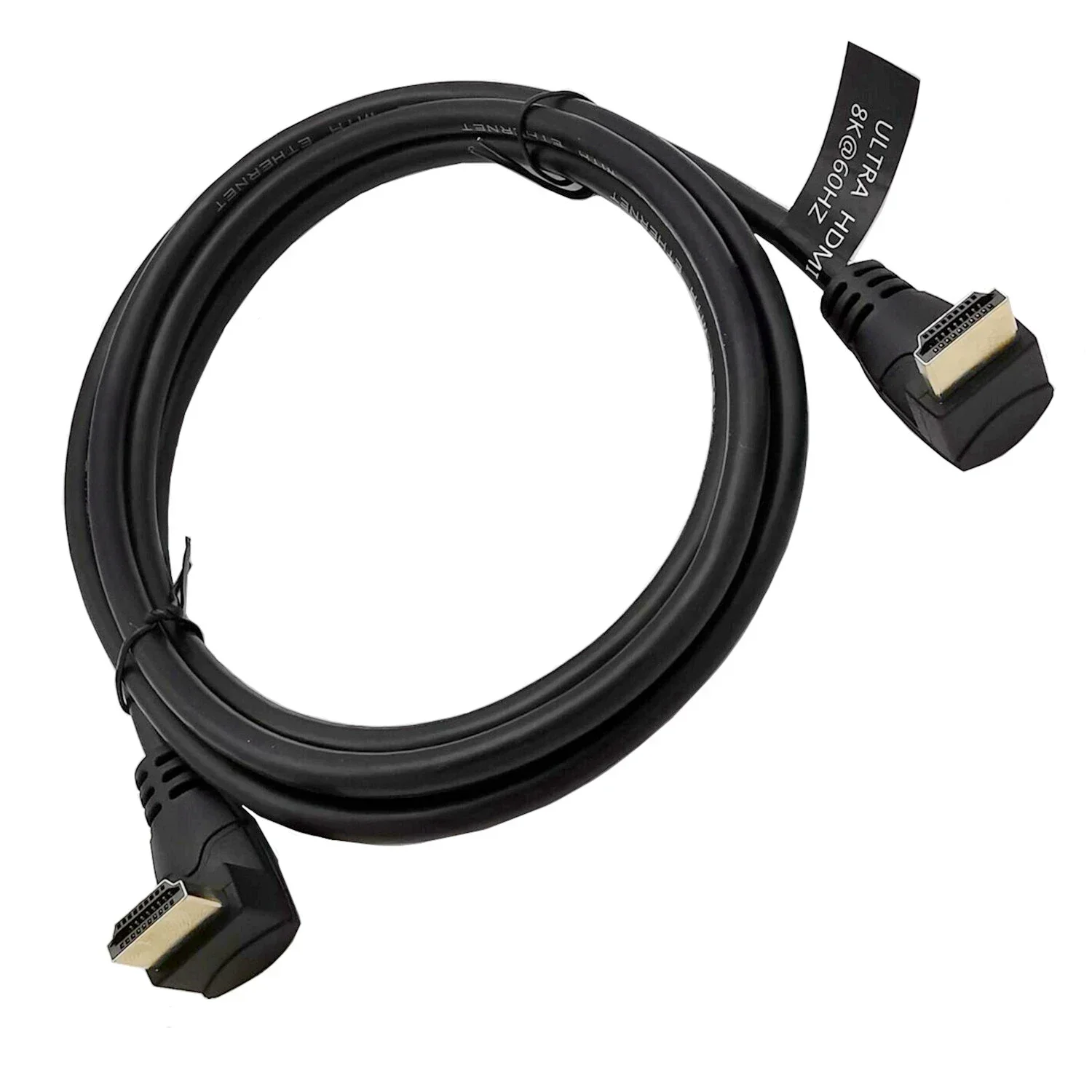 8K HDMI-compatible 2.1 Cable UP & Down 90 Degree Elbow Angle cable 8K@ 60HZ for TV PC Projector PS3 PS4 Laptop 0.3M 0.6M 1.8M