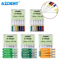 5 pudełekT Dental K-File H-File Niti Pilniki do użytku ręcznego AZDEN # 15-40 Endodontyczny instrument do kanałów korzeniowych Narzędzie stomatologiczne