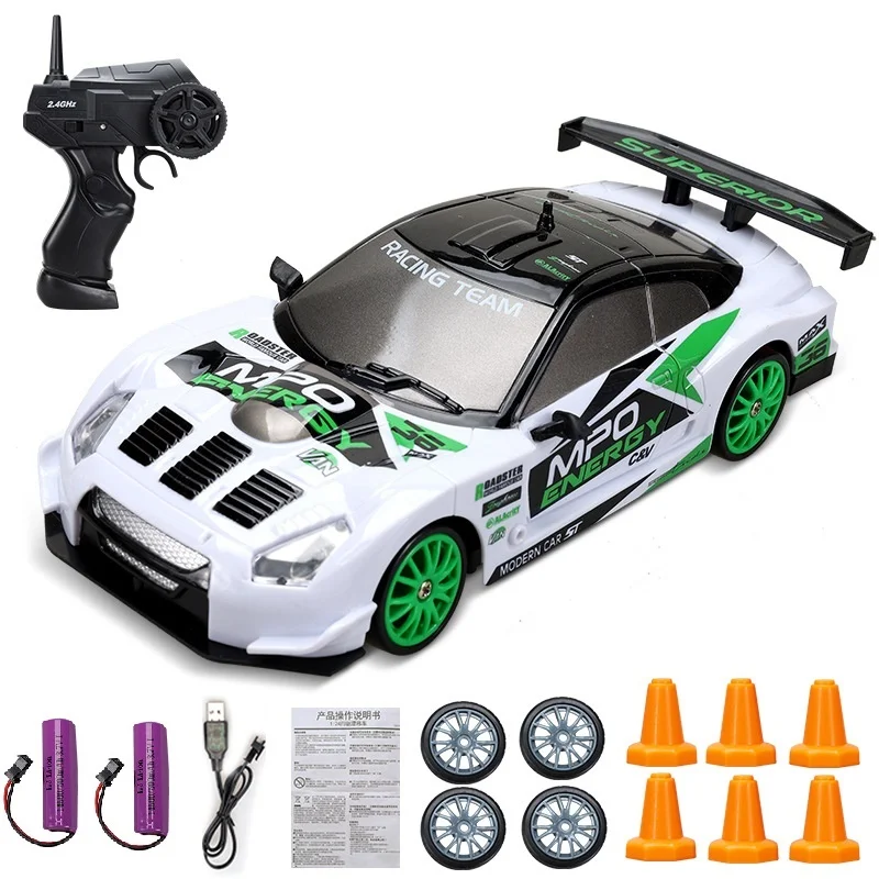 Coche de carreras teledirigido de alta velocidad para niños, juguete de 2,4G, 4WD, modelo AE86, GTR, regalos de navidad