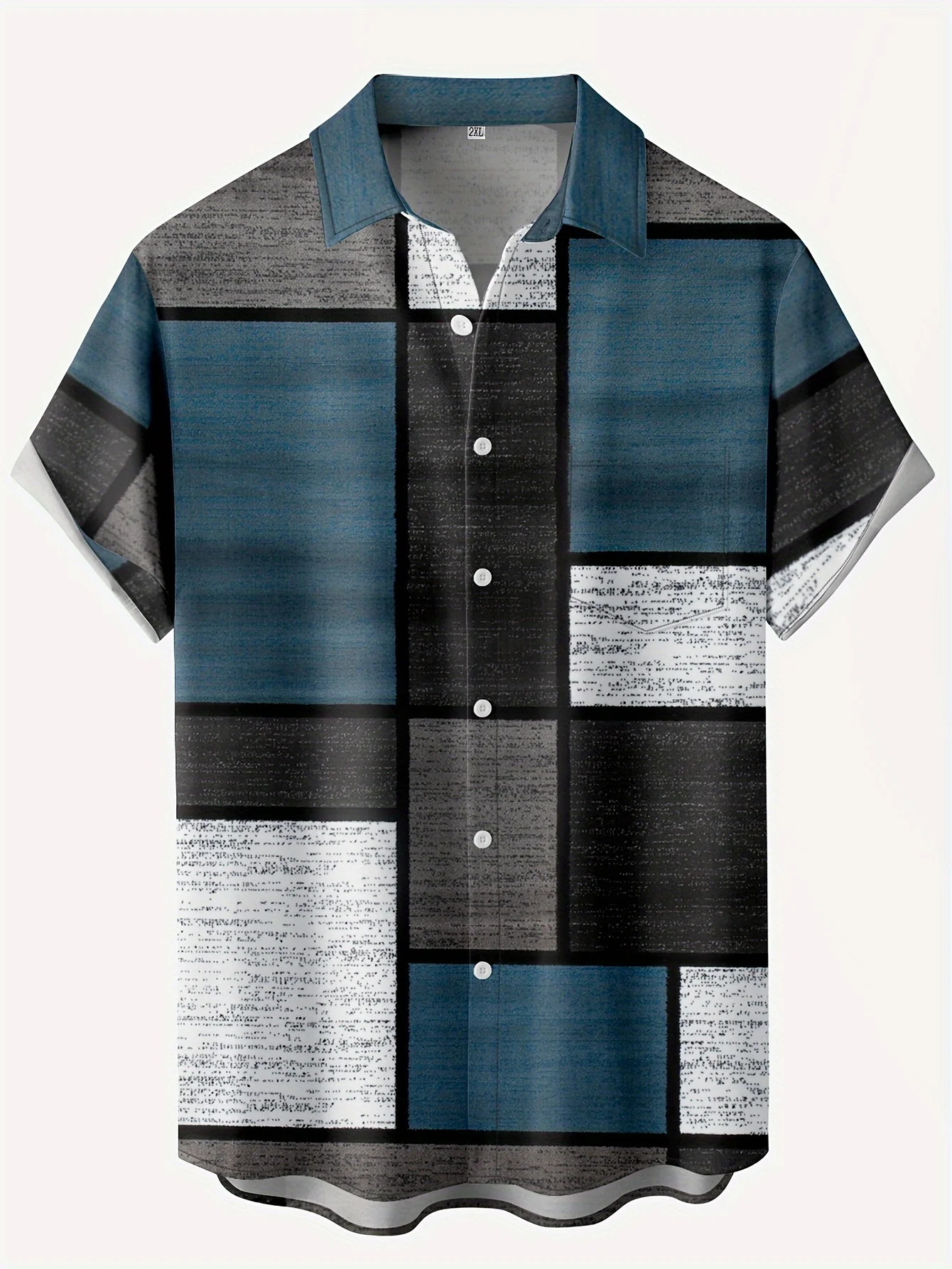 The new men's short-sleeved shirt for summer 2026 is breathable lightweight casual and fashionable with 3D printing