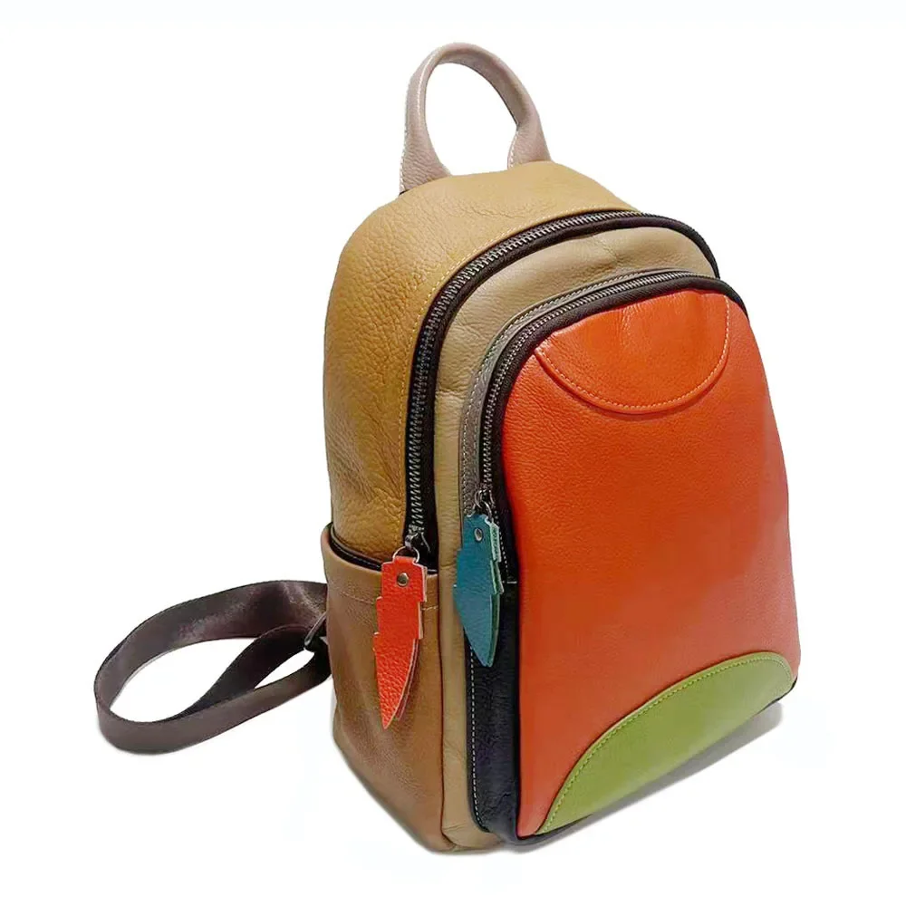 Women's Backpack Color Splicing Backpack Fashion Style Backpacks Leisure Travel Backpack