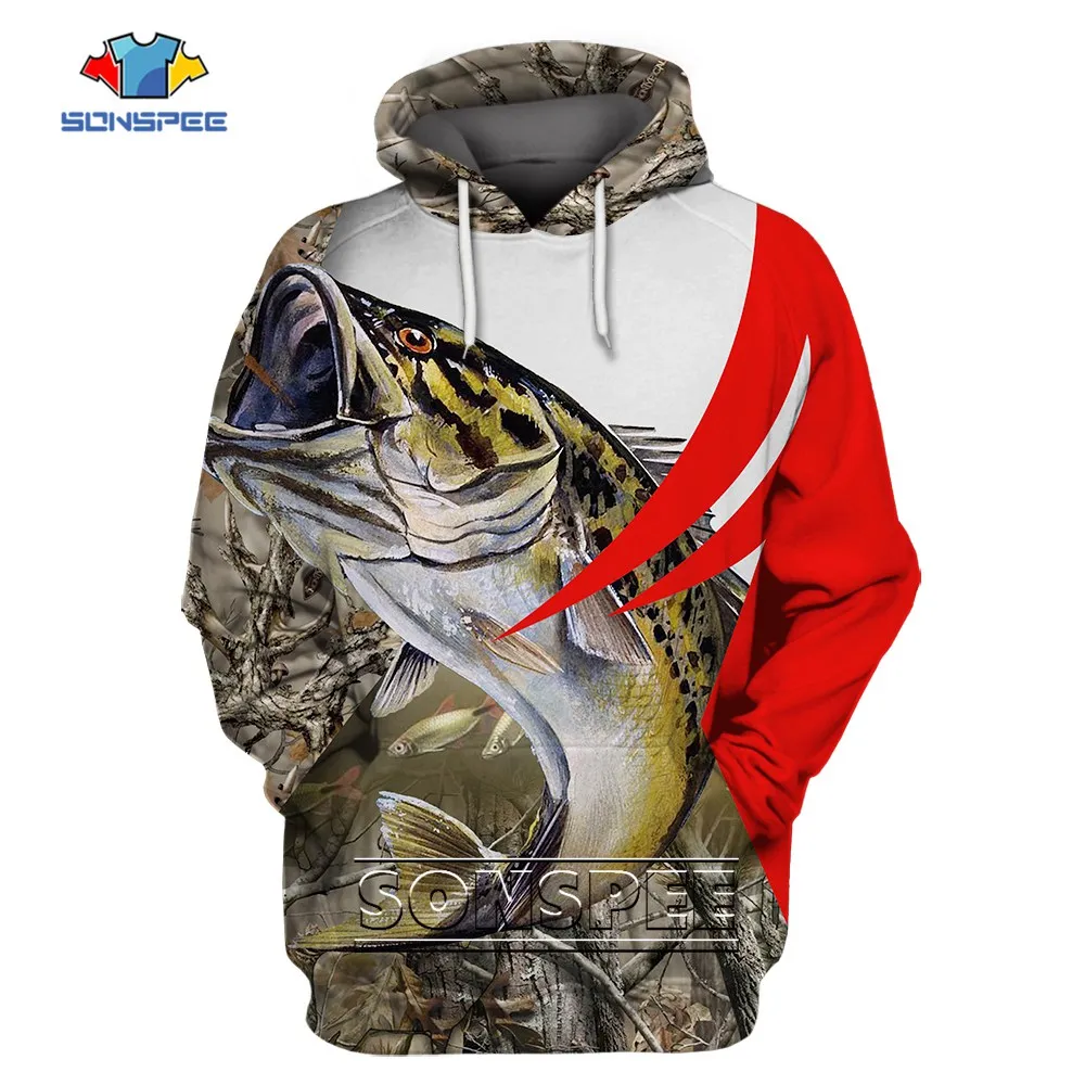 SONSPEE 3D Fish Printing Hoodie Men Women Natural Style Clothing Long Sleeve Fashion Casual Hip Hop Plus Size XS-7XL Hoodies