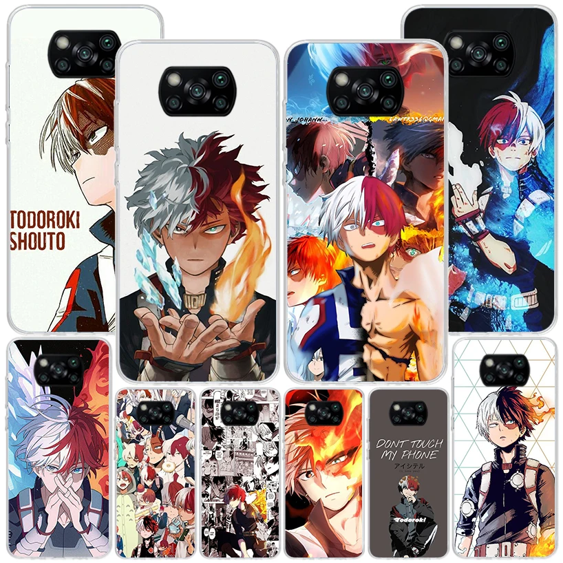 My Hero Todoroki Shoto Phone Case For Xiaomi Poco X6 X5 X4 X3 Nfc F6 F5 Pro F4 Gt F3 F2 F1 M5S M4 M3 Personalized Print Cover