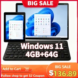 Super Deal 4GB RAM 64GB ROM 10.1 Inch 64 Bit Windows 11 Tablet PC with Keyboard AR40 HDMI-Compatible 1920*1200 WIFI x5-Z8350