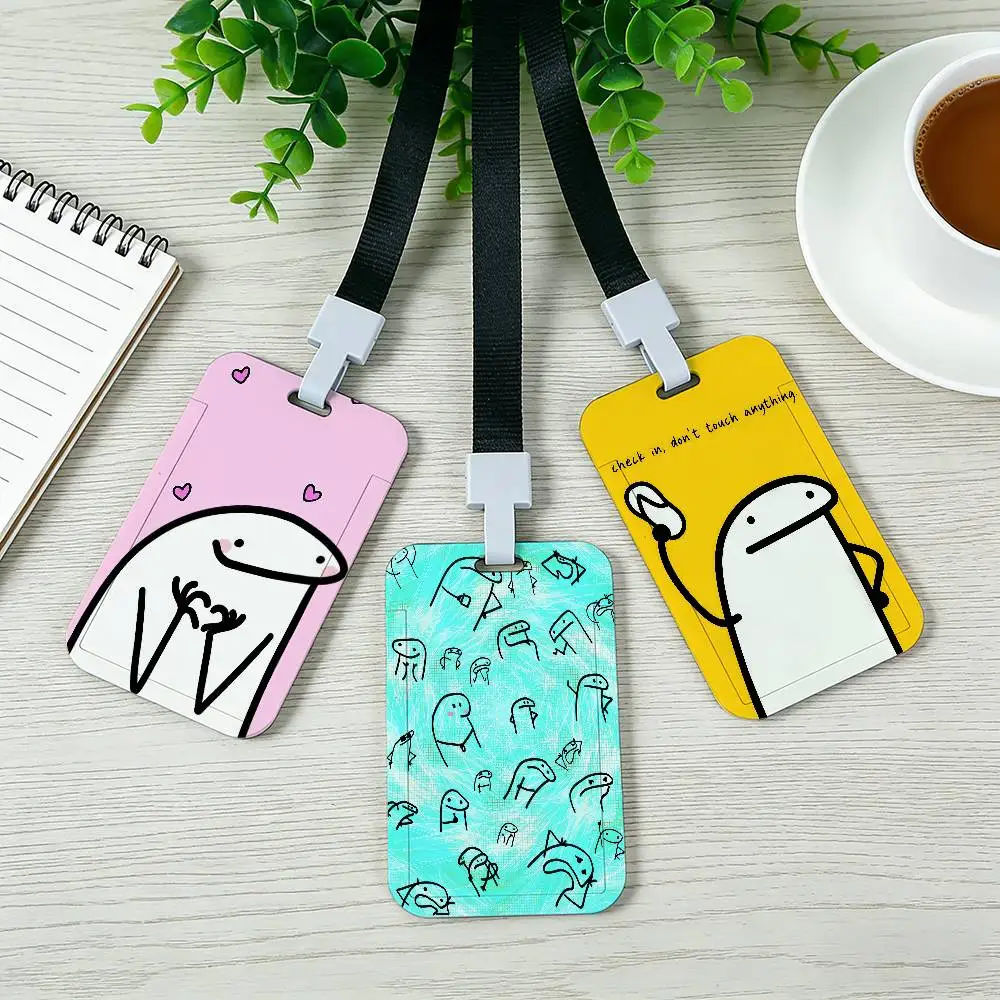 Funny F-Flork Card Cover Bag Business Work Name Card Badge Holders Unisex Credit Card Business Bus ID Holder Case