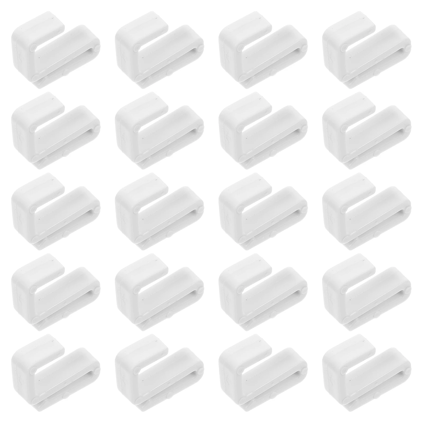 

20 Pcs Plastic Hook Holiday Ornaments Flat Strip Closet S-hooks for Coat Organization Hanging Rack Hanger Garage Hangers Clip