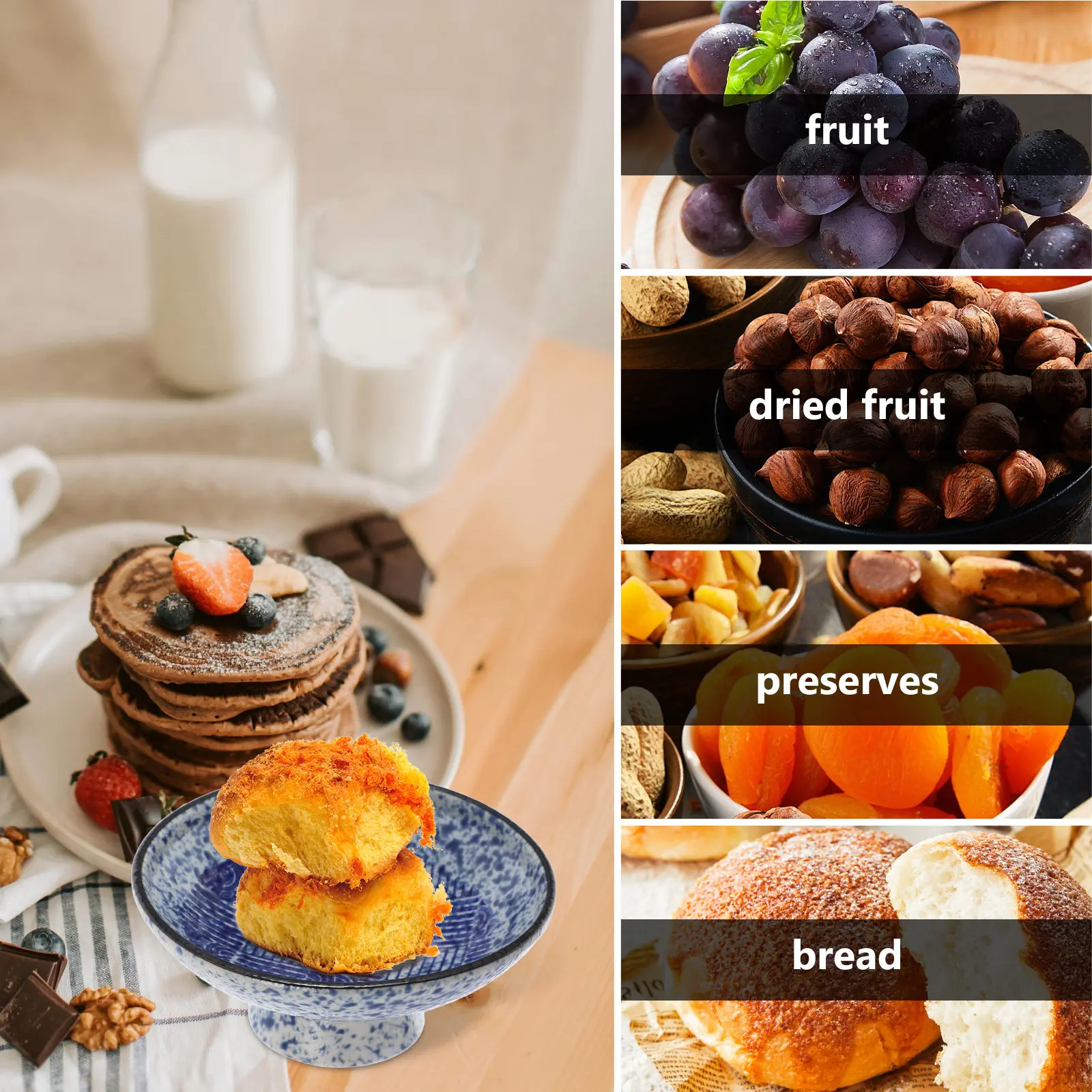 Elegant Japanese Style Ceramic Footed Bowl Pedestal Serving Dish for Fruits Desserts Nuts Home Party Snack Display Tray - view 3
