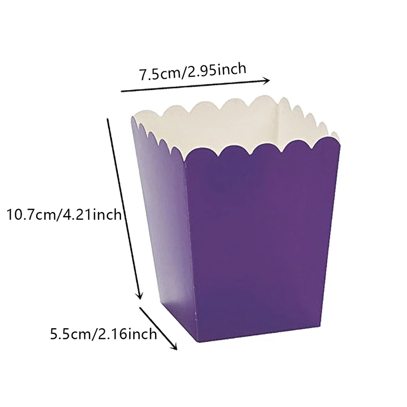 10 teile/satz Einweg Reine Mini Papier Popcorn Box Snack Candy Box Geschenk Für Hochzeit Geburtstag Party Behandeln Liefert – Detail 9