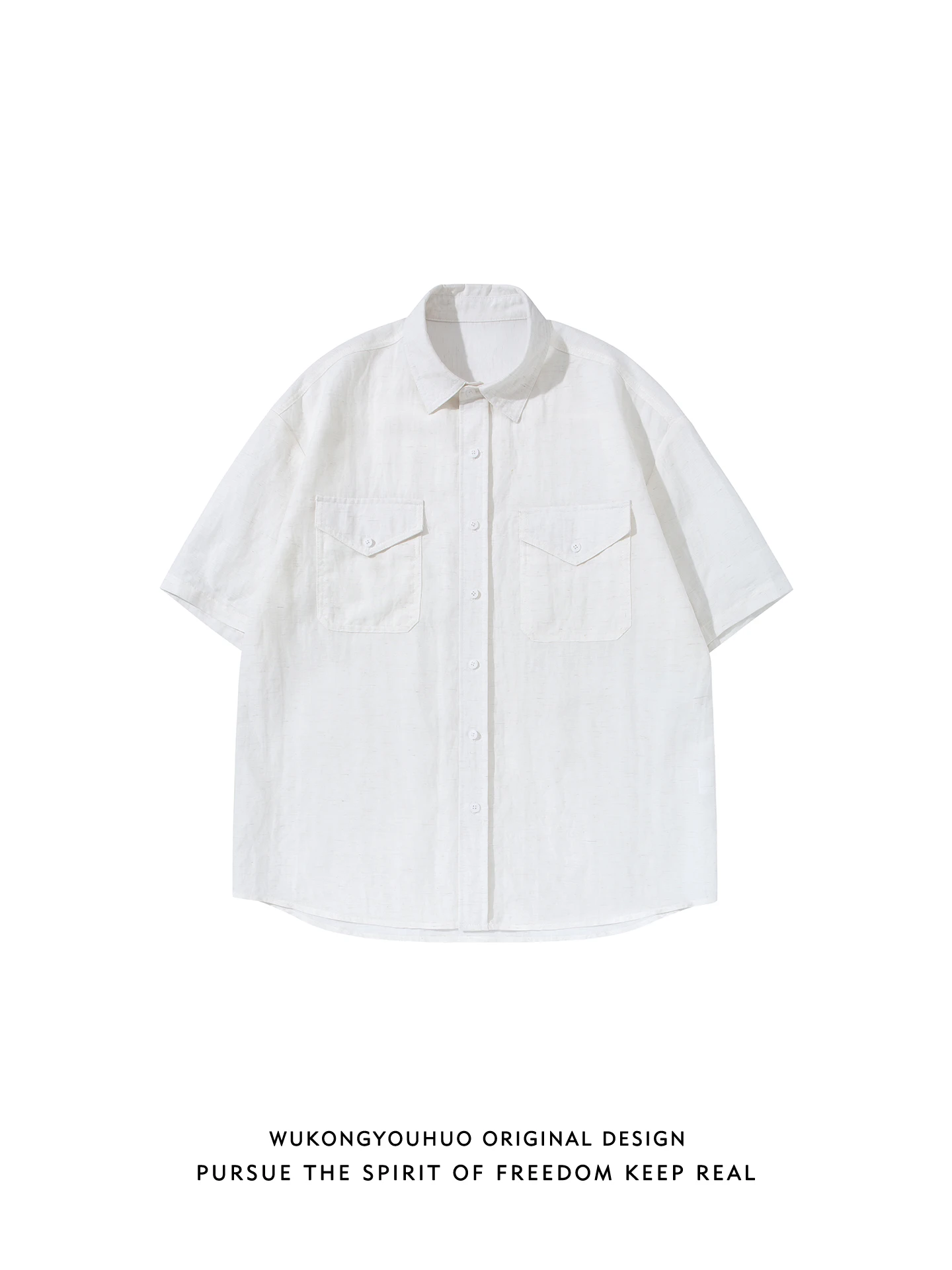 

Loose Casual ort Sve Pure Color Workwear irt ex Summer Loose Fit f Sve irt Youth ular Breathable Skin-F...