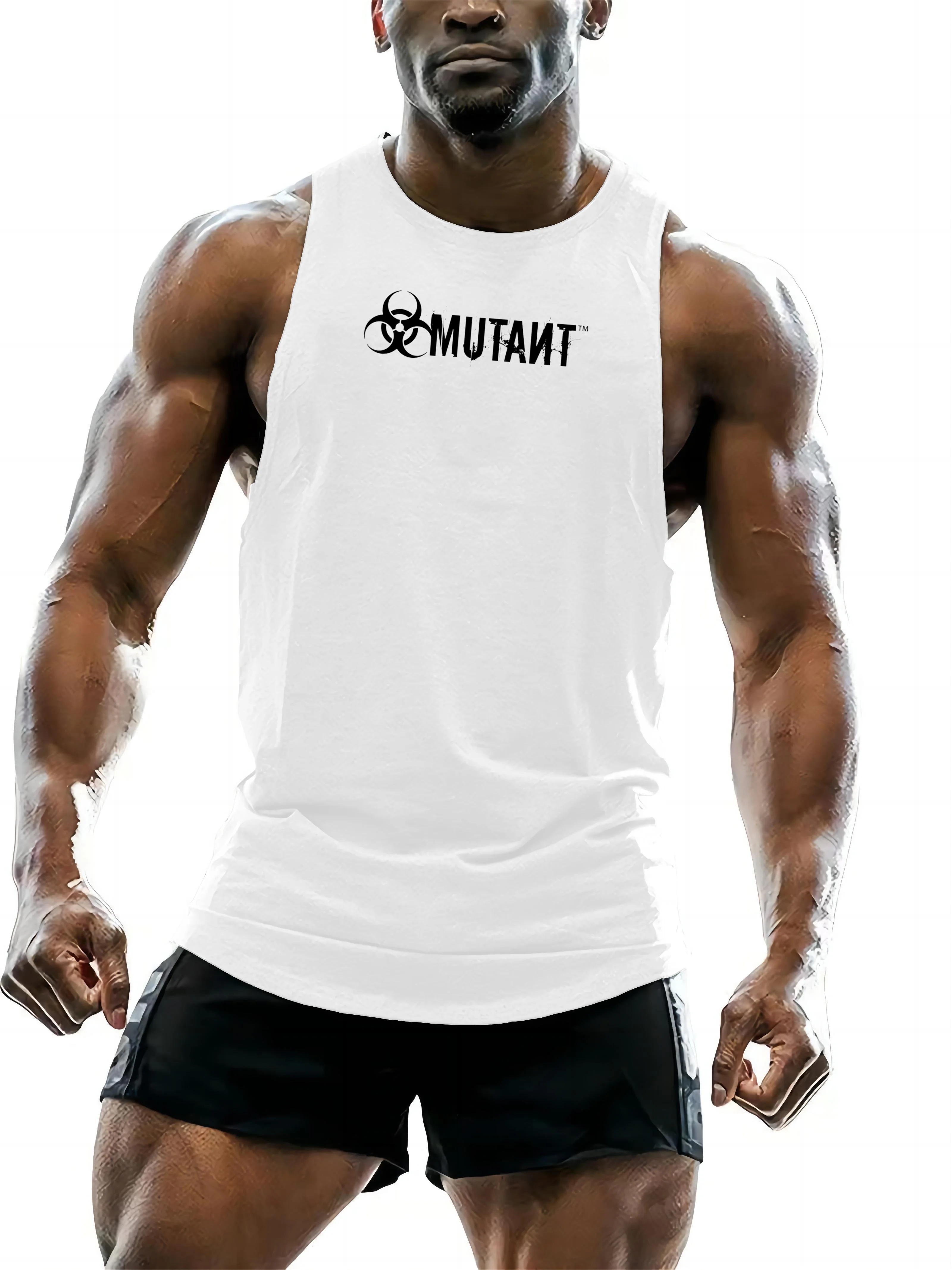 Men's vests go out training outdoor sports comfortable print four seasons with leisure breathable basketball fitness multi-color image 2