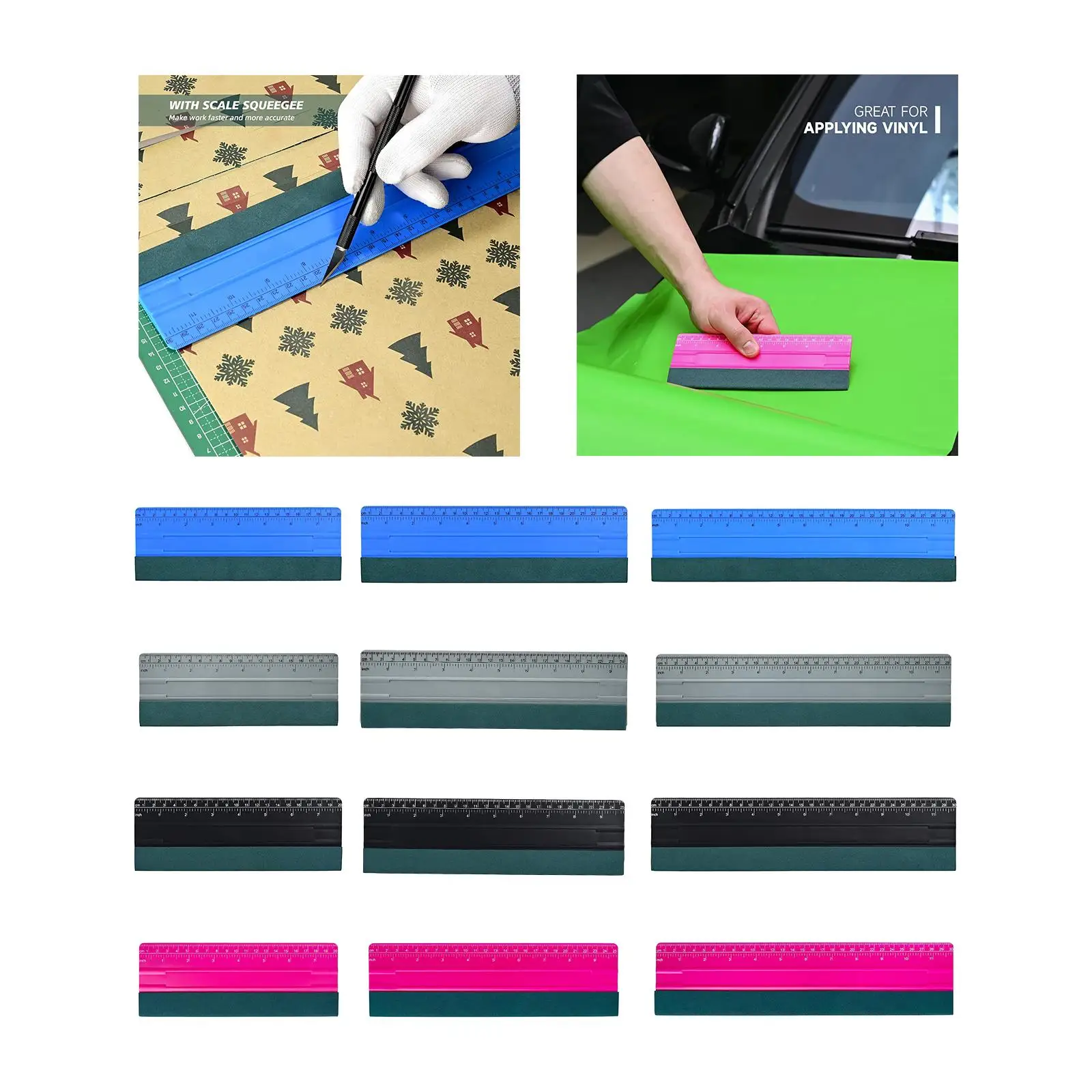 

TPEE Felt Squeegee for Vinyl Car Window Tint Film Application Wallpaper Smoothing Decal Sticker Wrap Tool