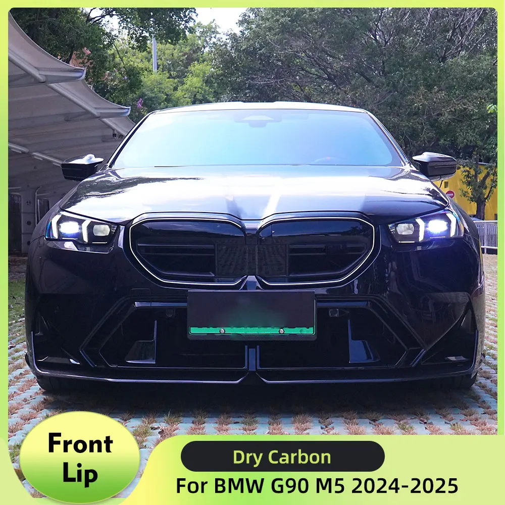 

Dry Carbon Front Bumper Lip For BMW G90 M5 2024 2025 Car Front Lip Lower Splitter Body Protector Kit Guard