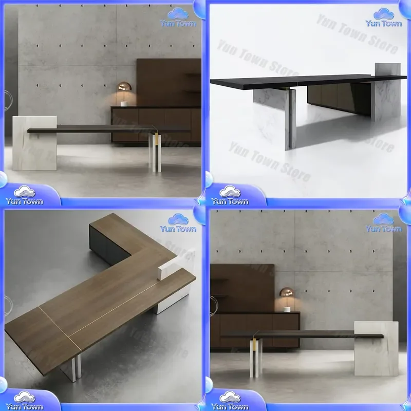 for 2026 Luxury Executive Desk for CEO Manager Wooden Office Table Elegant Contemporary Modular President Boss Desk