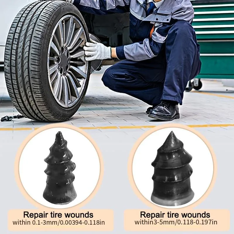Image of 10 Stück/Set Vakuum-Reifenreparaturnägel für Auto, Motorrad, Biker-Räder, Gumminägel zur Reifenreparatur