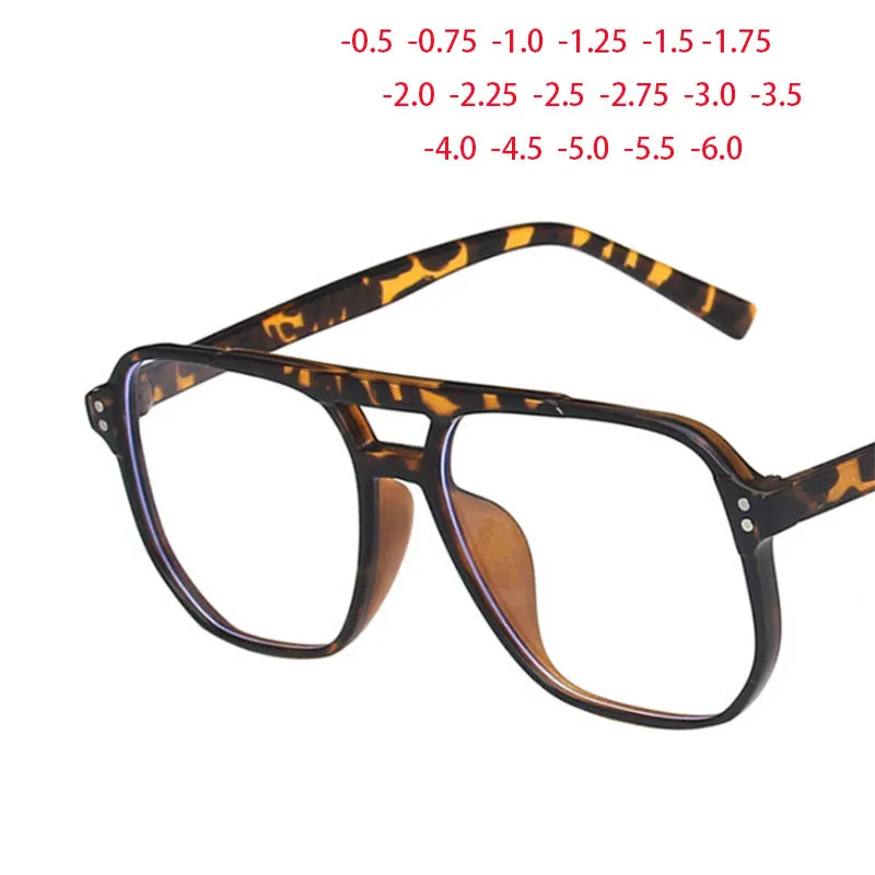 

Large Frame Double Girder Clear Lens Glasses Big Simple Myopia Nerd Spectacles Degree -0.5 -1.0 -2.0 -3.0 -4.0 to -6.0