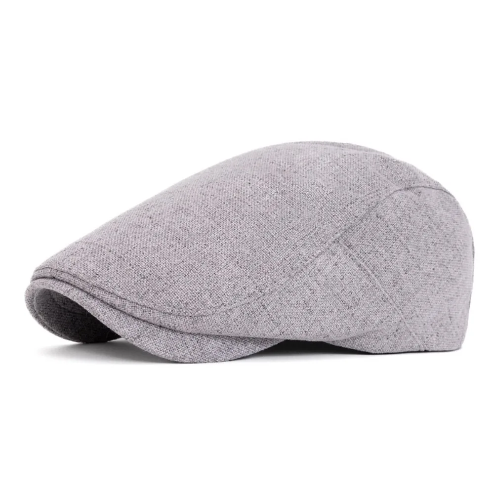 

Classic Breathable Peaked Cap Plain Design Casual Duckbill Hats Short Brim Vintage Forward Hat Cold Weather