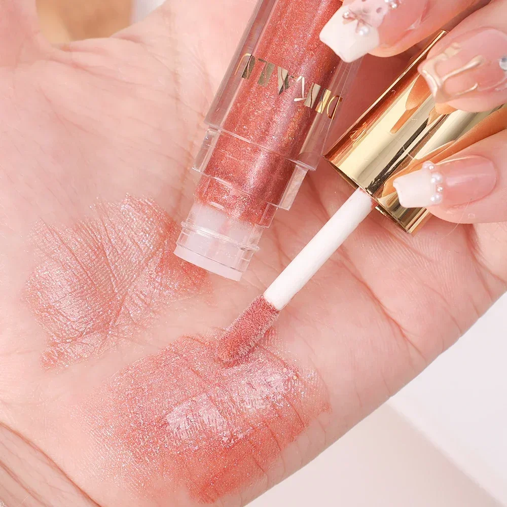 방수 샤이니 젤리 립글레이즈 지속되는 모이스춰 라이징 플럼 핑 글로스 스틱 컵 리퀴드 립스틱 여성 립 메이크업 화장품