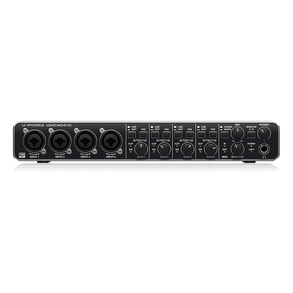 Behringer UMC404HD Sound Card 4*4 USB Audio/MIDI Interface With Midas Mic Preamps Studio Music Equipment