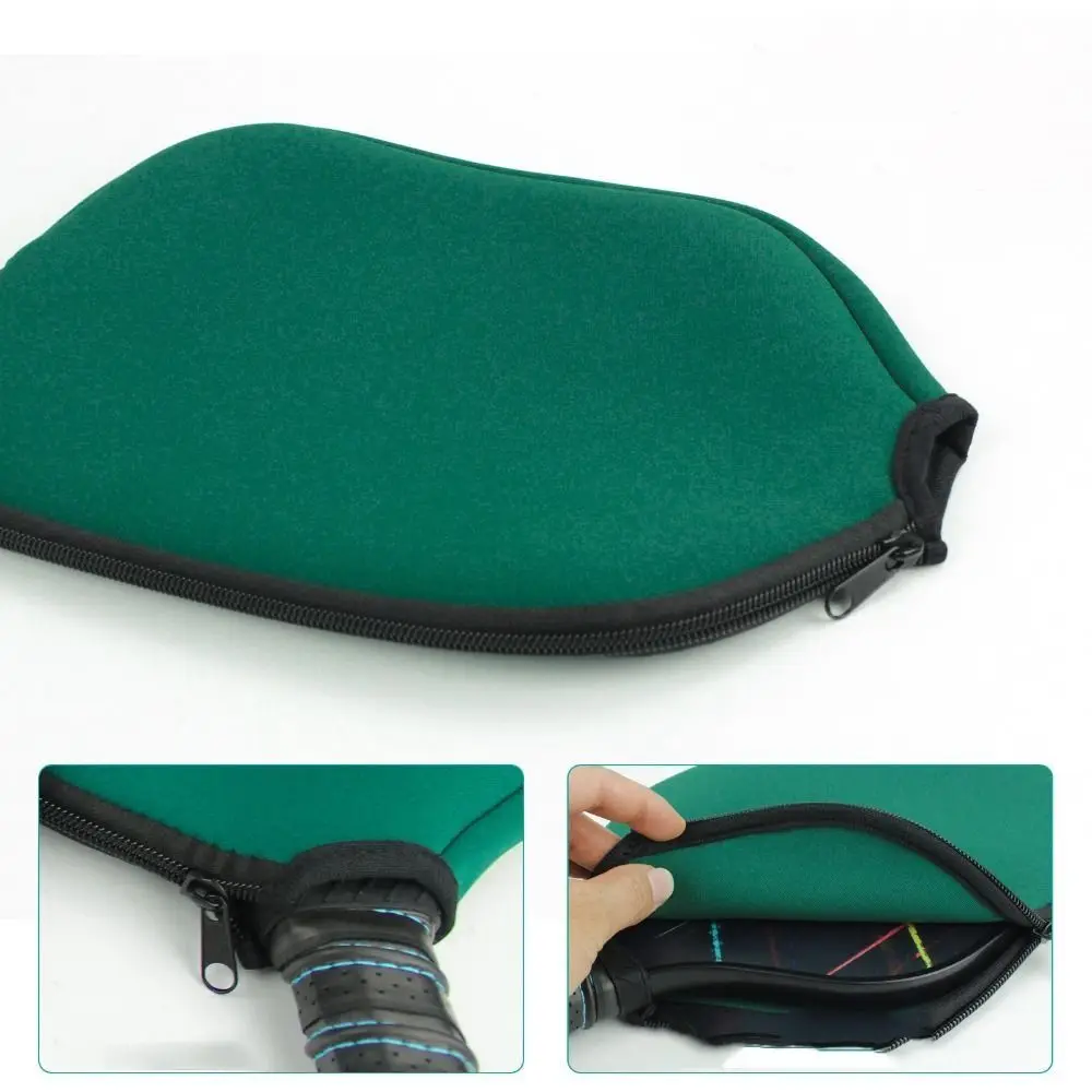 Neoprene Pickleball Paddle Covers Waterproof Zipper Design Pickleball Storage Bag Racket Sleeve Shock Absorbent