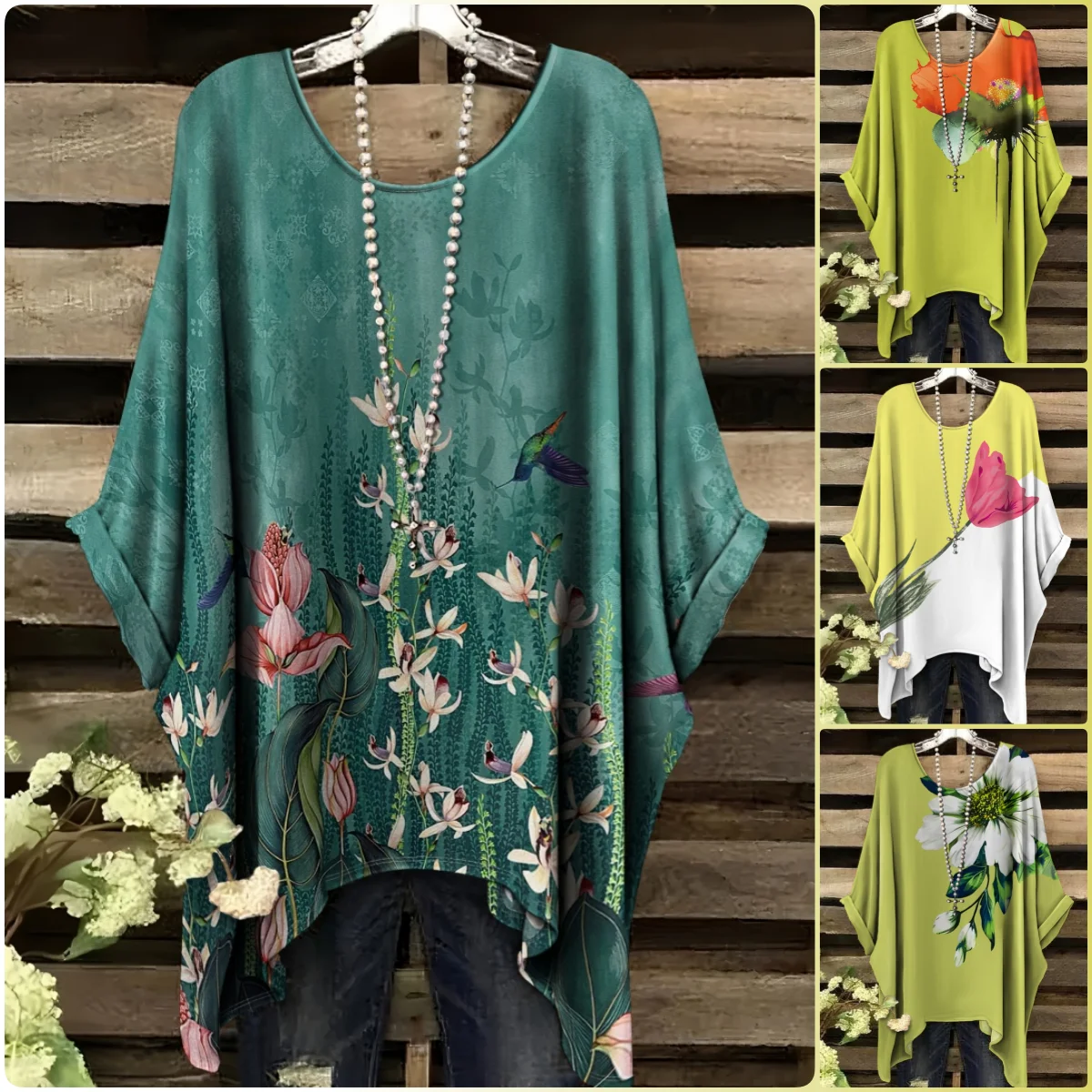 

Футболка с цветочным принтом Элегантный v-образный вырез с коротким рукавом и круглым вырезом Повседневная удобная посадка Идеально подходит для повседневного наряда Allseason Top Summer