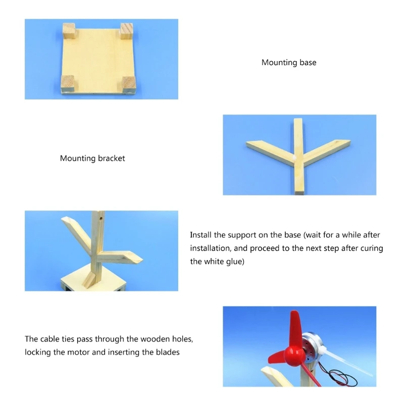 Y1UB Physics Experiment Teaching Model DIY Double Solar-Powered Fan Kids