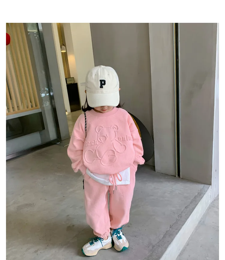 2026 Frühling Kinderkleidung Rundhals-Langarm-Pullover für Jungen und Mädchen Trendige Baby-Mode Kinderbekleidung 2-teilig – Detail 21