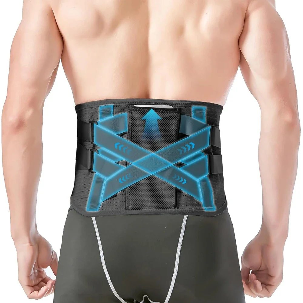 Lower Back Brace Pain Relief Lumbar Back Support Belt for Women Men Waist Support Herniated Disc Sciatica with Removable Stays