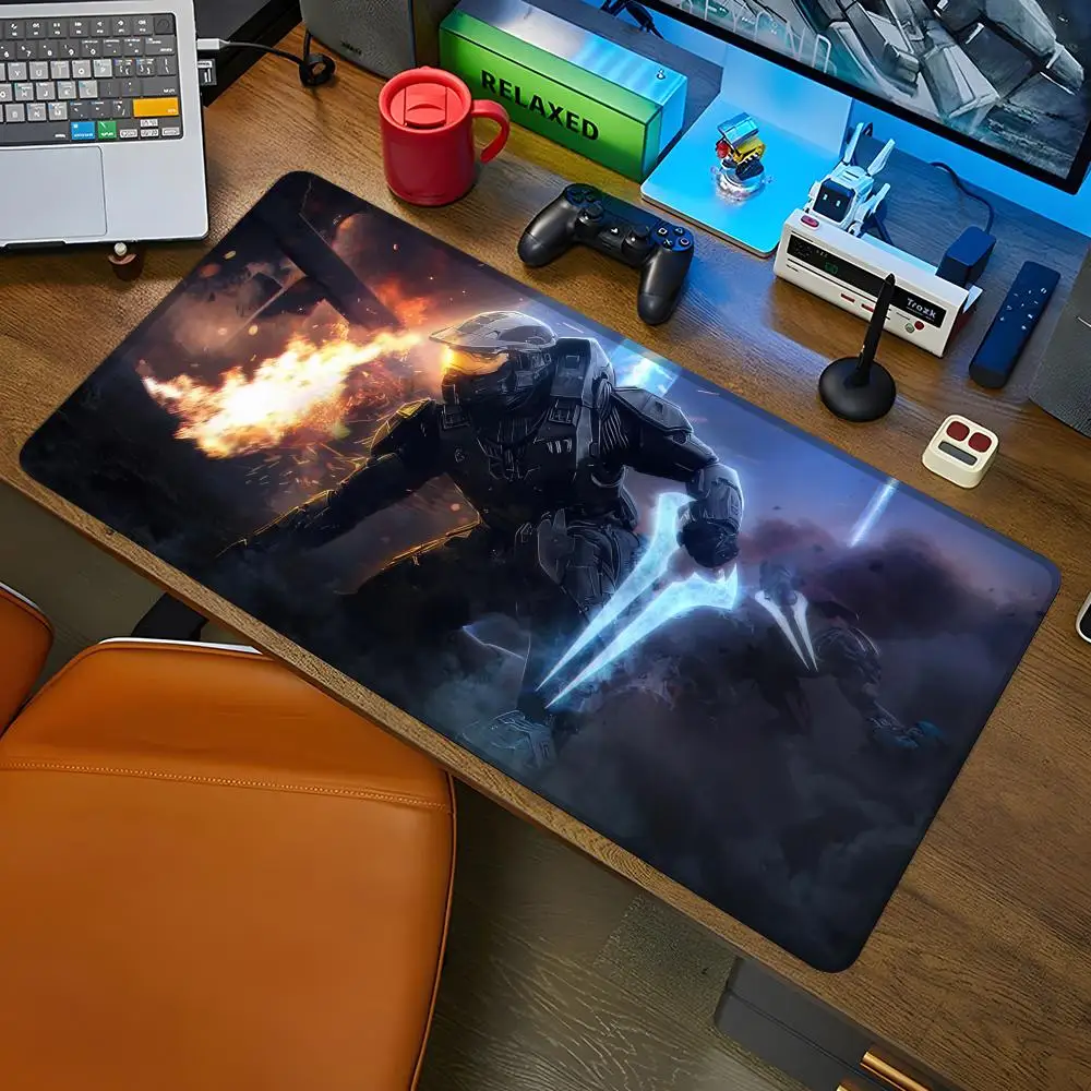 

MINISO-H-Halo Soldier Captaines Mouse Pad Gaming Mousepad Abstract Large 800x400x2mm Mause Carpet PC Desk