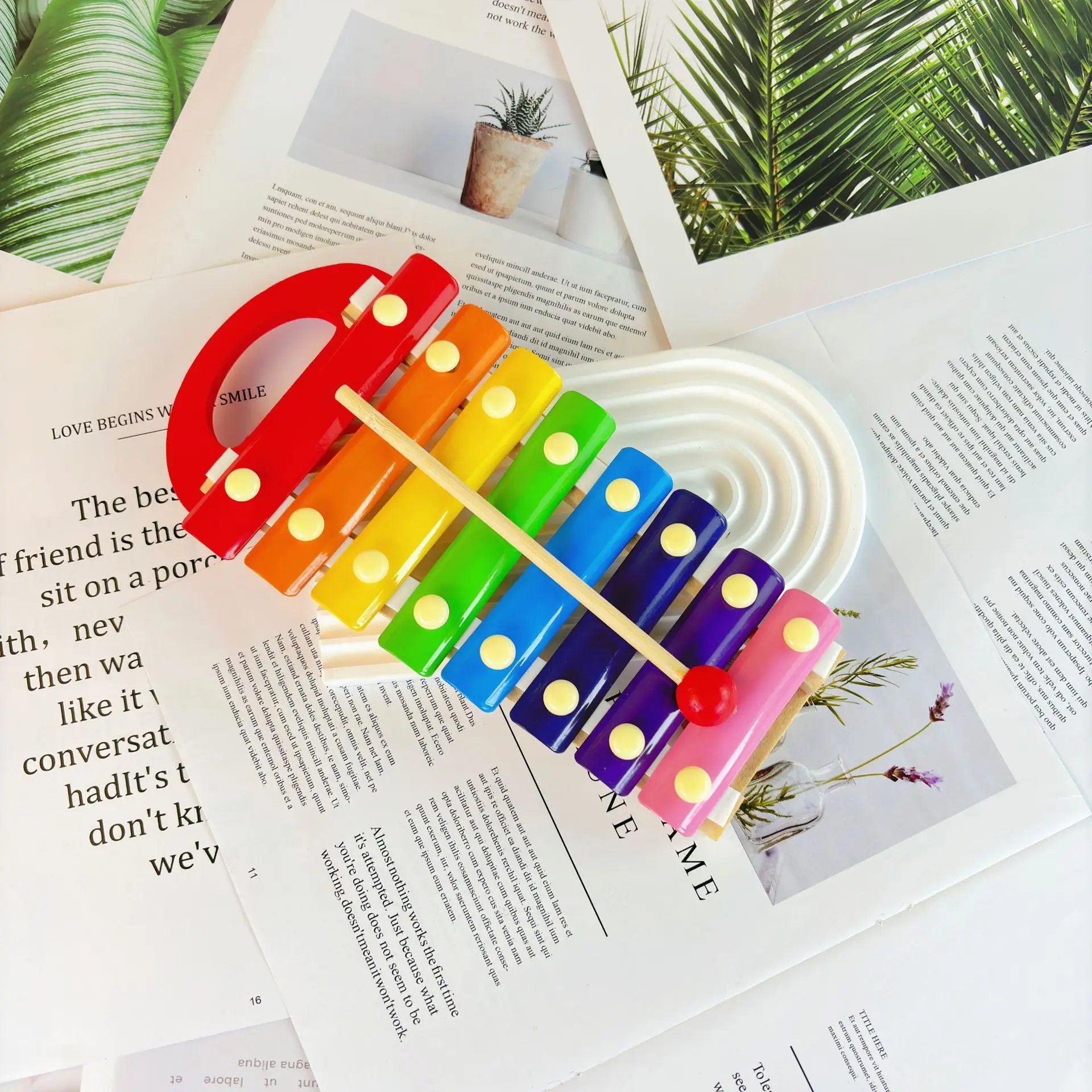 Eight-tone Hand-percussion Piano Baby Toys Educational Percussion Early Childhood Musical Instruments Percussion Xylophone Toys